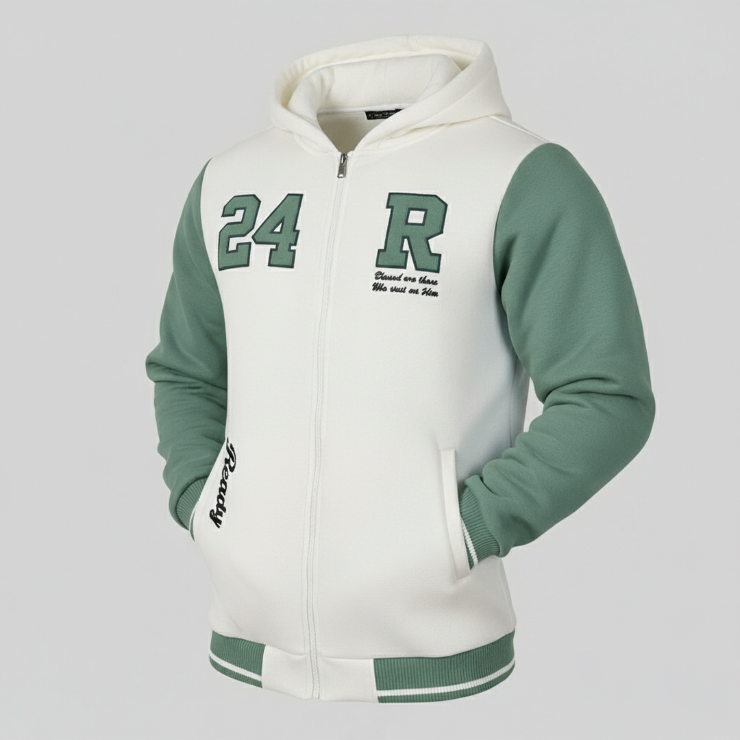 Sweat-shirt zippé imprimé